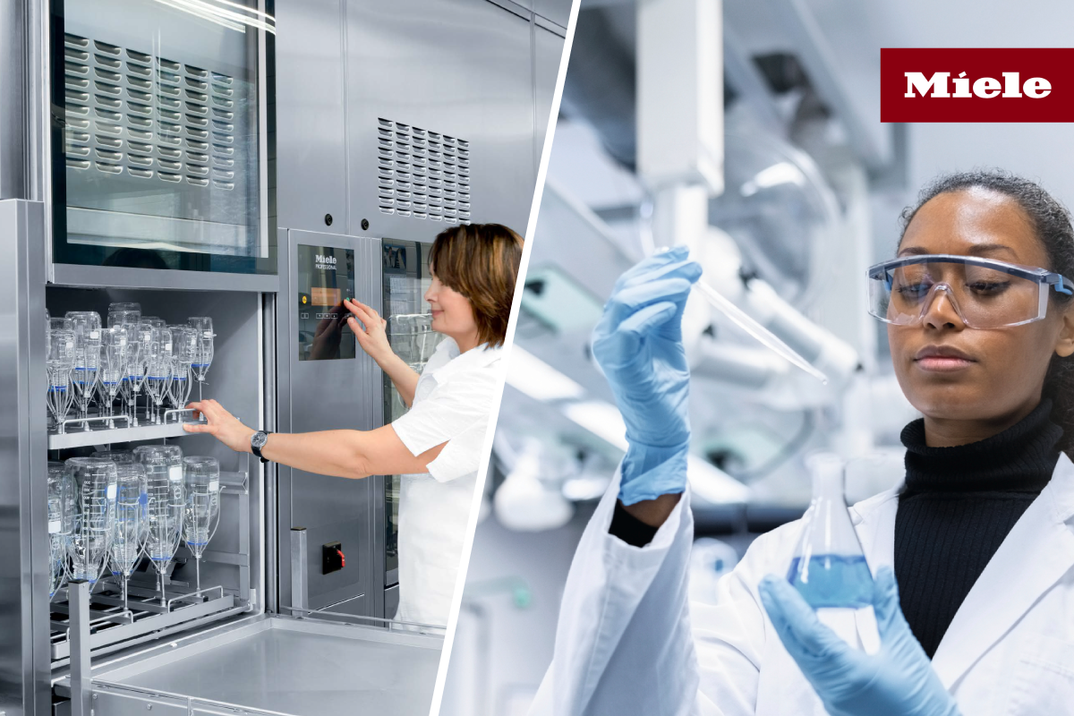 Limpieza manual vs. reprocesamiento automático de cristalería y utensilios de laboratorio