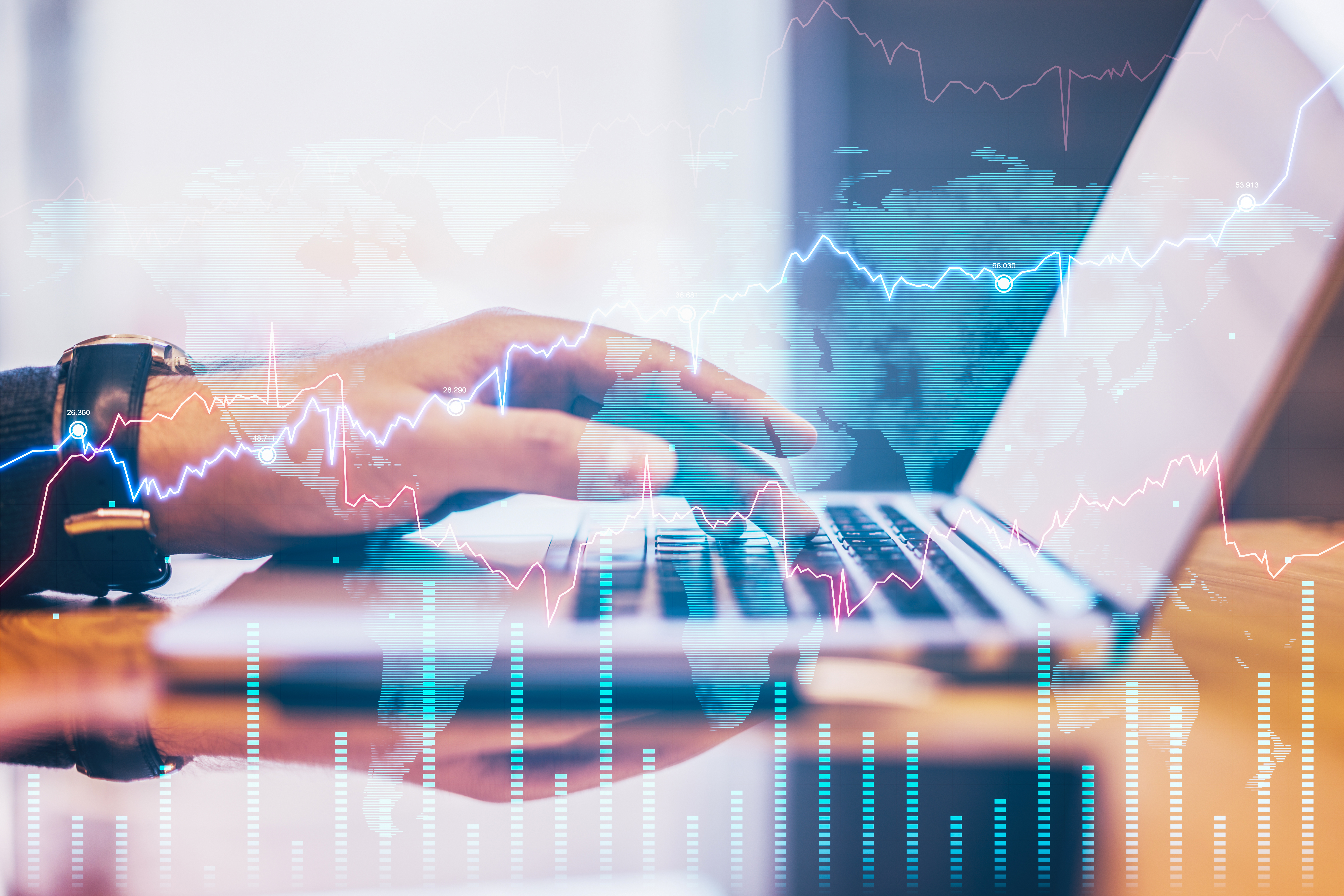close-up-hands-using-laptop-desktop-with-abstract-forex-chart-fintech-trade-data-exchange-concept-double-exposure
